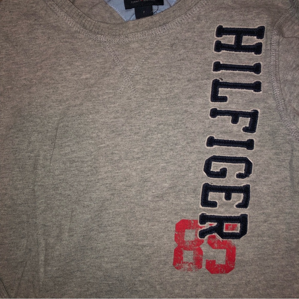 Tommy Hilfiger Sweater Boys Size 7 Gray Long Sleeve - Picture 5 of 5